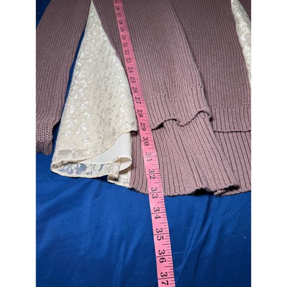 LOGO by lori goldstein lace knit tunic sweater womens XL lagenlook cozy coastal - Picture 8 of 9